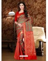Phenomenal Red Patola Silk Saree