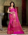 Desirable Pink Banarasi Silk Saree