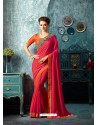 Incredible Crimson Silk Saree