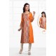 Extraordinary Orange Chanderi Kurti