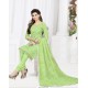Spectacular Sea Green Cotton Embroidered Suit