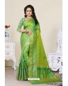 Splendid Green Banarasi Silk Saree