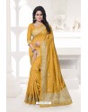 Fabulose Yellow Art Silk Embroidered Saree