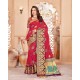 Attractive Crimson Art Silk Saree