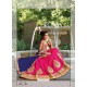 Fuchsia Silk Embroidered Lehenga Choli