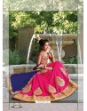 Fuchsia Silk Embroidered Lehenga Choli