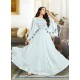 Attractive Off White Muslin Gown