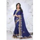 Remarkable Blue Embroidered Saree
