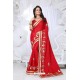Admirable Red Embroidered Saree