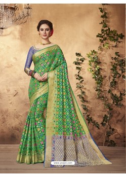 Traditional Green Silk Saree