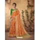 Heavenly Orange Silk Saree