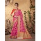 Graceful Pink Silk Saree