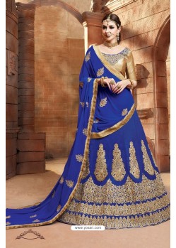 Royal Blue Banglori Silk Lehenga Choli