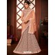 Baby Pink Net Embroidered Saree