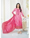 Karisma Kapoor Light Pink Cotton Print Work Suit