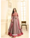 Dusty Pink Embroidered Floor Length Suit