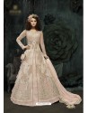 Groovy Off White Embroidered Floor Length Suit