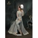 Deserving Grey Embroidered Floor Length Suit