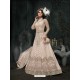 Delightful Baby Pink Embroidered Floor Length Suit