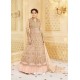 Observable Baby Pink Embroidered Floor Length Suit