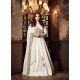 White Embroidered Floor Length Suit