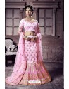 Light Pink Mastani Silk Embroidered Lehenga Choli