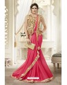 Enhanting Dark Peach Georgette Saree