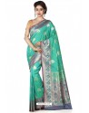 Competent Jade Green Banarasi Silk Saree