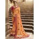 Feminine Orange Silk Saree