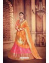 Flawless Light Pink Banarasi Silk Lehenga Choli