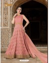 Baby Pink Sana Silk Embroidered Floor Length Suit