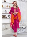 Hot Rani Cotton Embroidered Suit