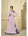 Mauve Georgette Embroidered Gown