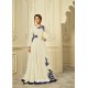 Cream Georgette Embroidered Gown