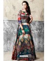 Markable Multi Colour Printed Gown