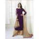 Purple Model Satin Embroidered Suit