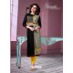 Lovely Black Rayon Embroidered Kurti