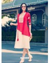 Modern Red Georgette Embroidered Kurti
