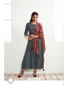 Excellent Dull Grey Rayon Printed Kurti
