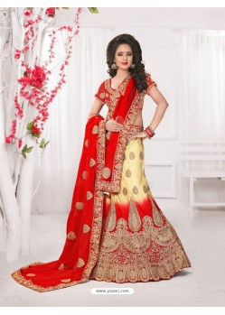 Stunning Red Silk Lehenga Choli