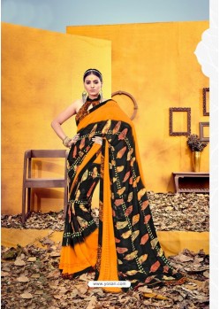 Remarkable Orange Weight Less Casual Saree