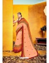 Unbelievable Peach Weight Less Casual Saree