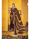 Pleasing Brown Weight Less Casual Saree