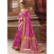 Magenta Cotton Silk Jacquard Saree