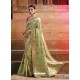 Green Cotton Silk Jacquard Saree