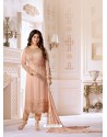 Dusty Pink Pure Georgette Embroidered Suit