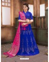 Royal Blue Banarasi Silk Lehenga Choli