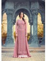Light Pink Net Embroidered Suit