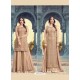 Beige Net Embroidered Suit