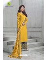 Yellow Banarasi Silk Plazzo Suit